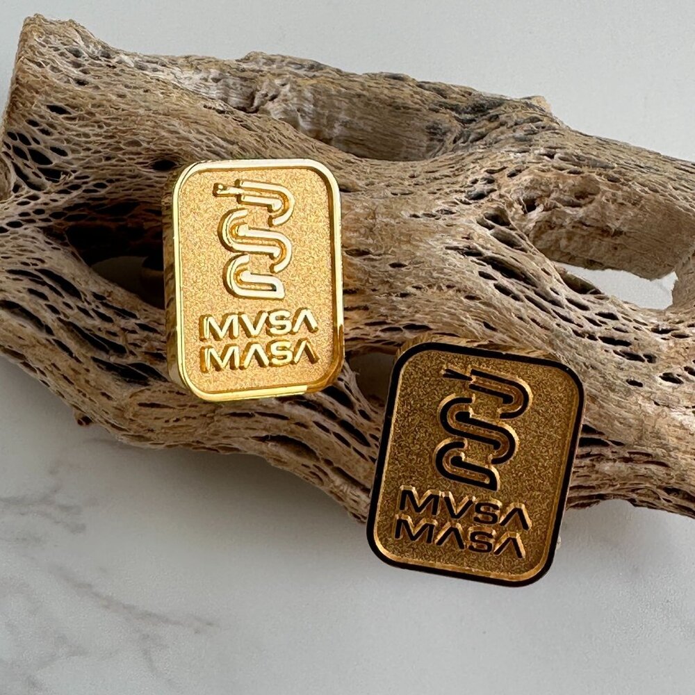 Gold MASA Medical Cufflinks by Clabco